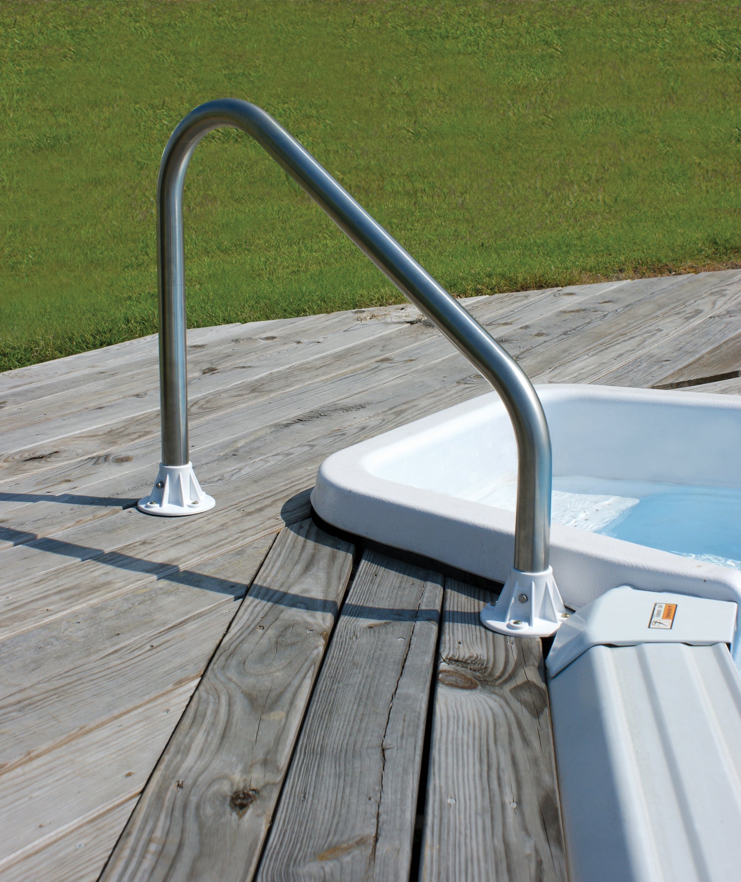 Inground Stair Handrail Kit (2 Handrails, 4 Flanges)